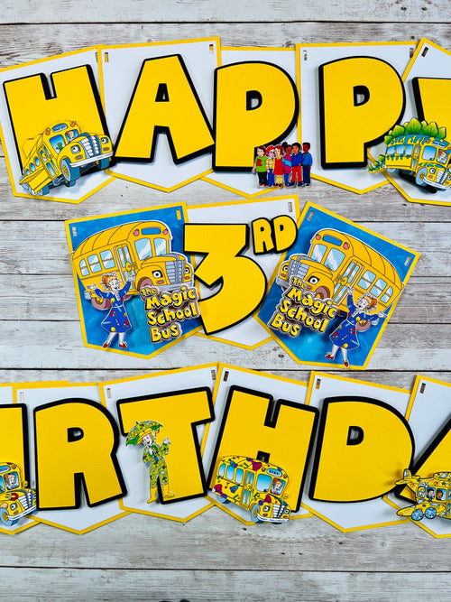 Magic School Bus Birthday Banner