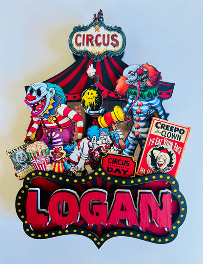 Dark Circus Cake Topper 