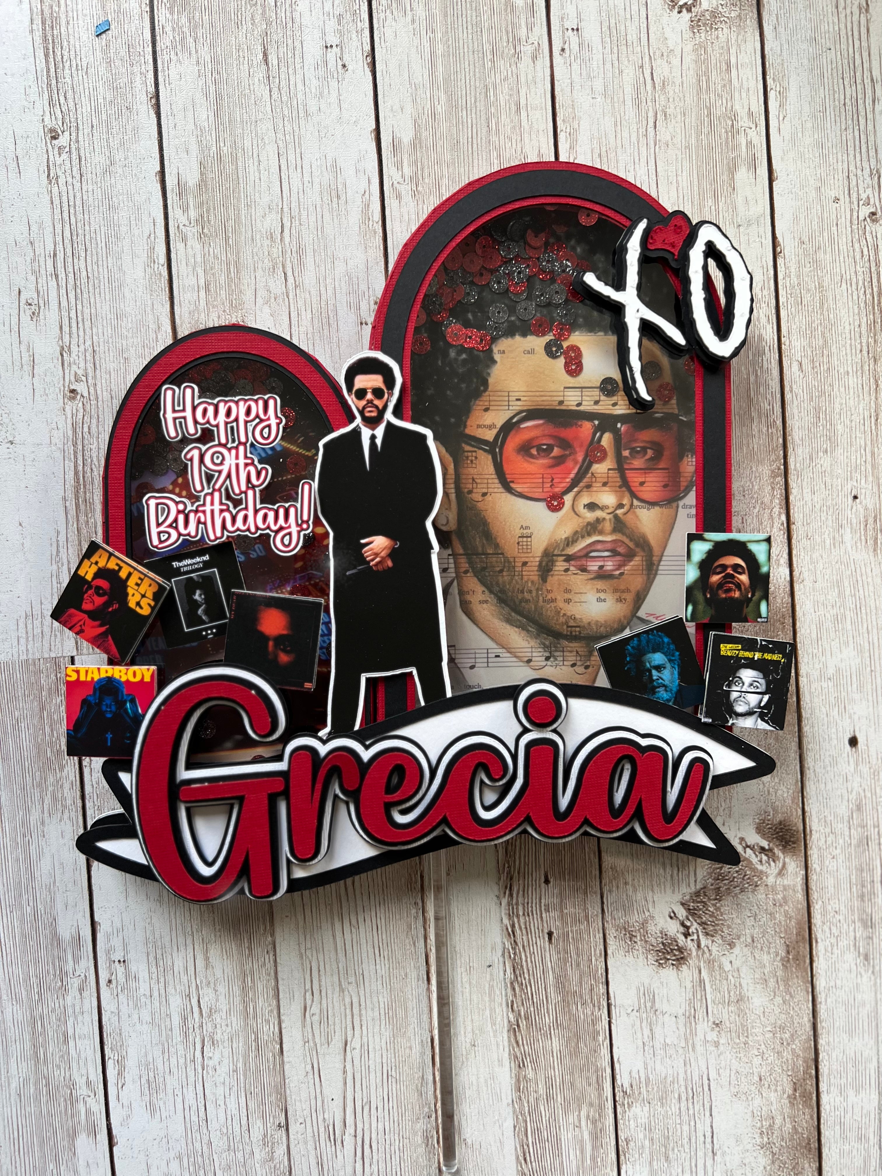 the weeknd cake topper