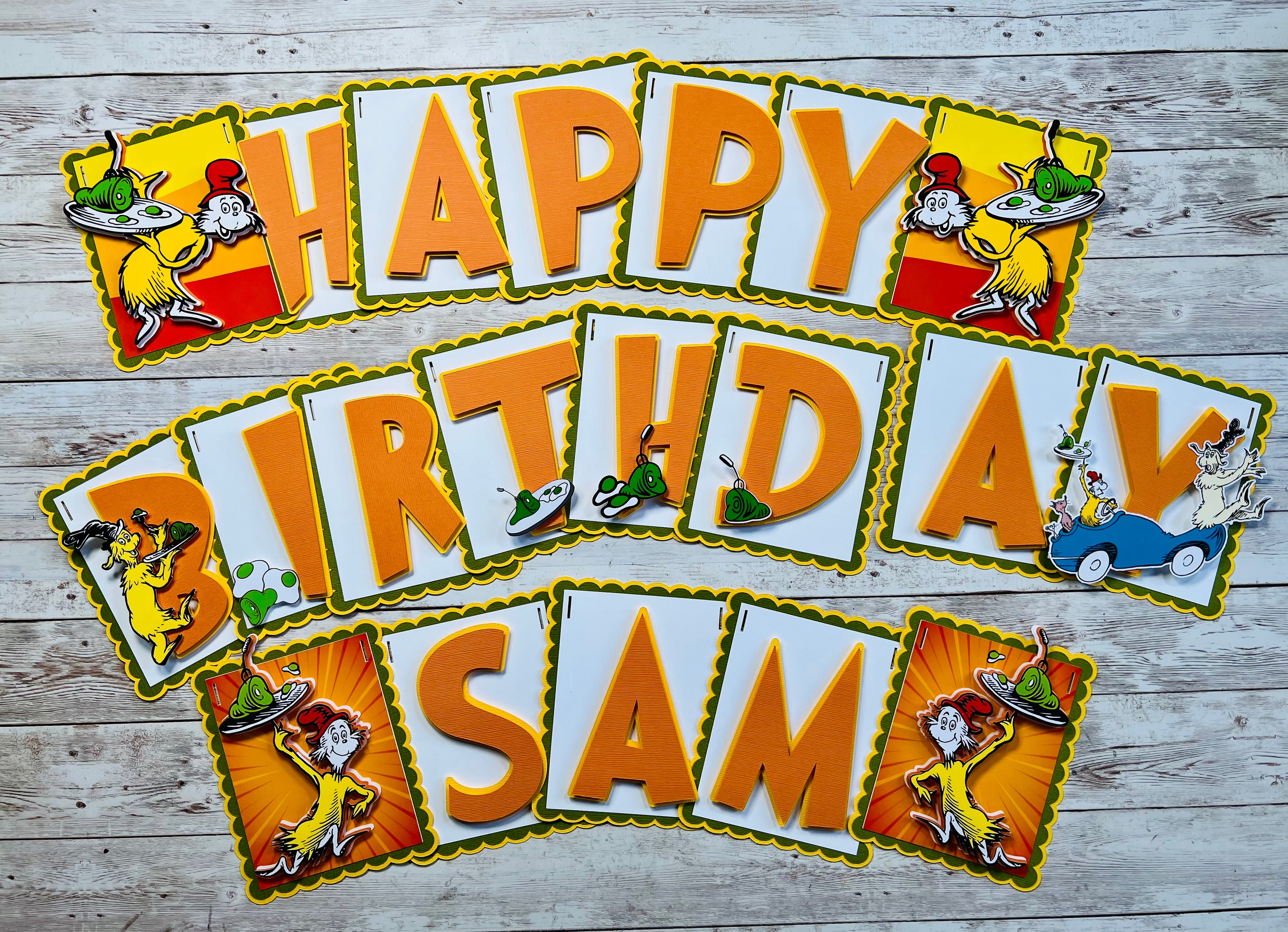 Sam I am birthday banner 