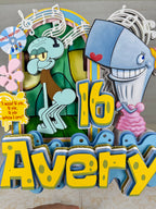 Boys Who Cry Squidward Cake Topper