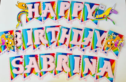 Adventure Time Birthday Banner