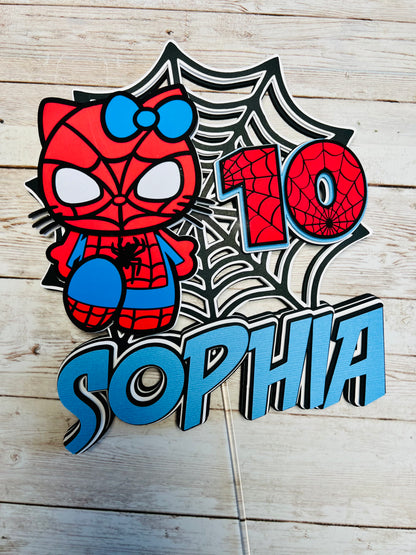 Hello Kitty Spiderman Cake Topper