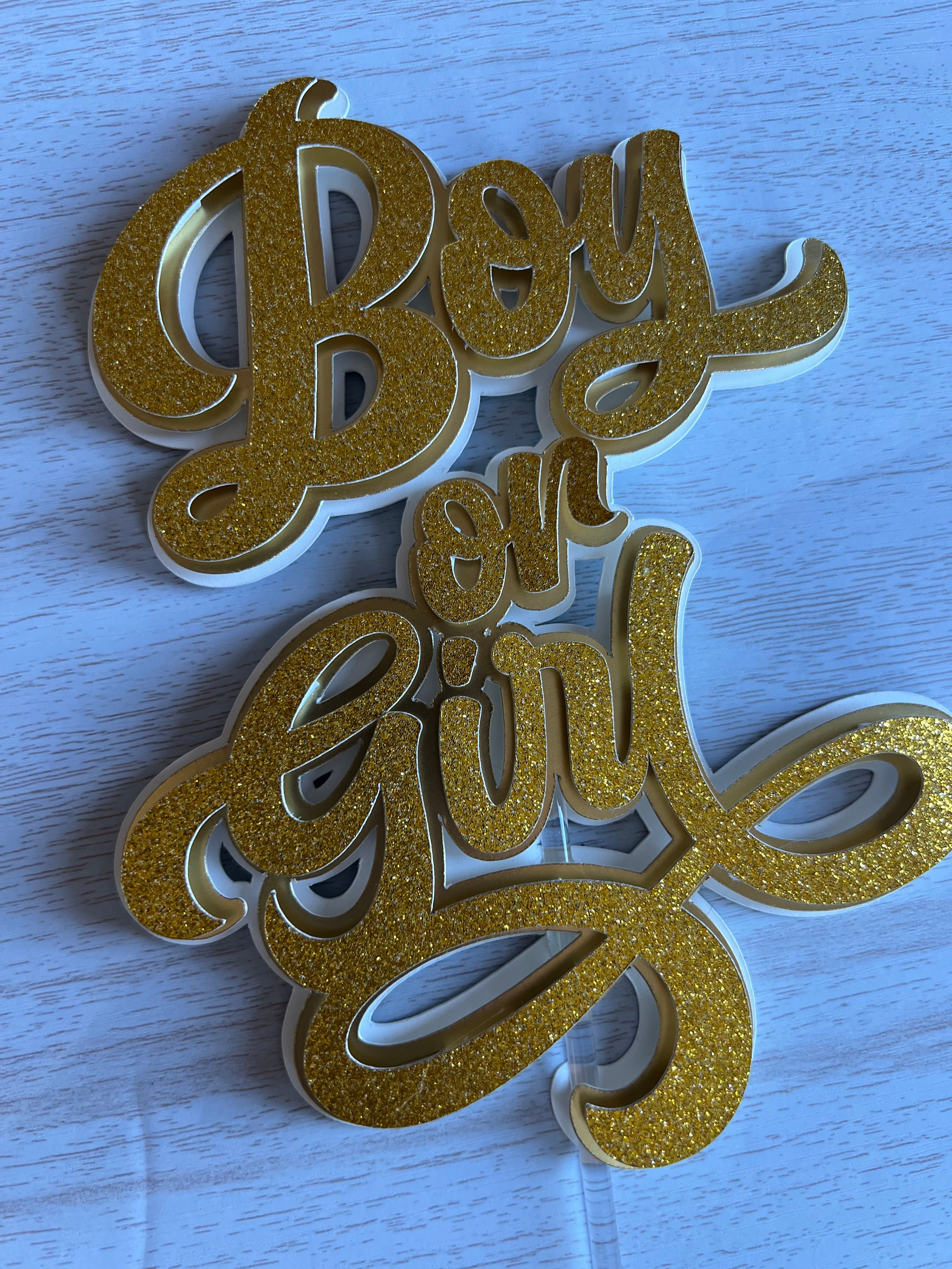 Boy or Girl Cake Topper