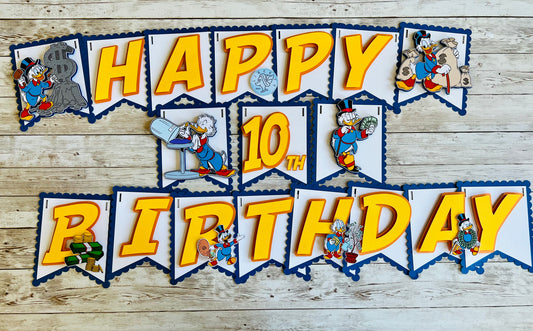 Scrooge McDuck Birthday Banner