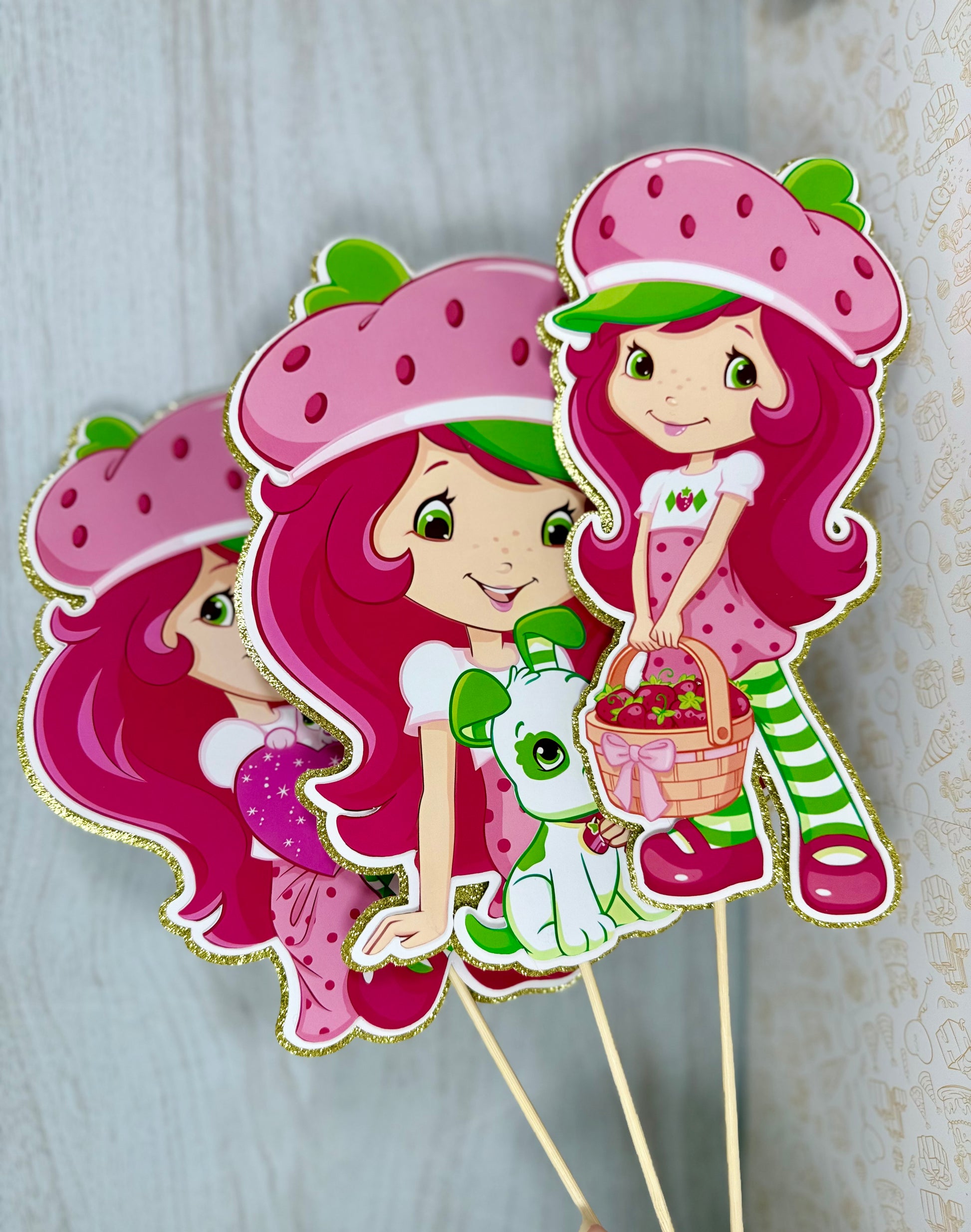 Strawberry shortcake centerpieces 