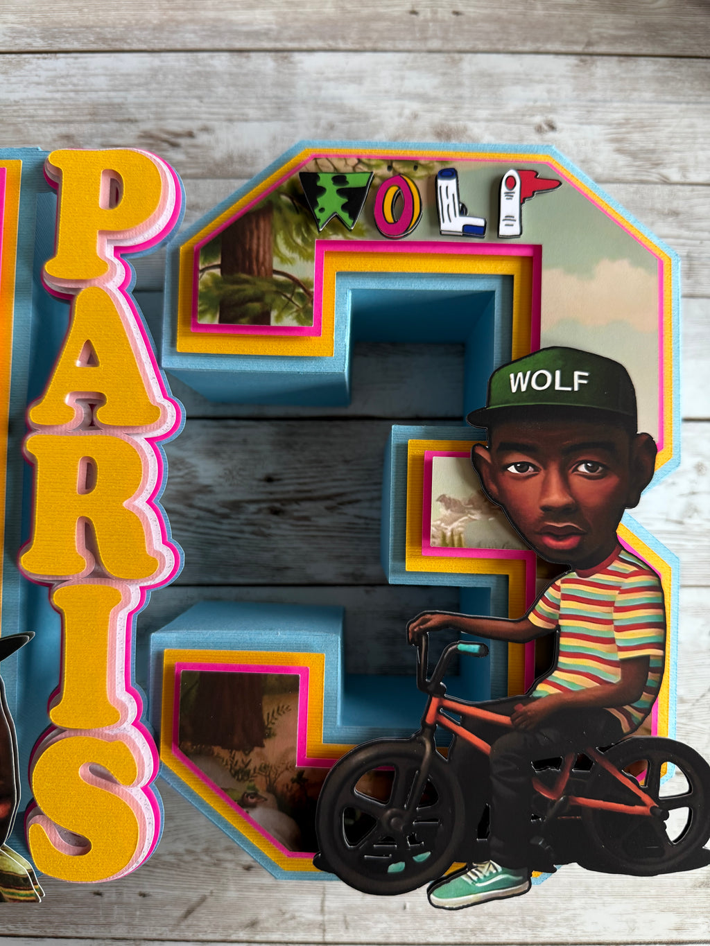 Tyler the creator wolf album 3D numbers 