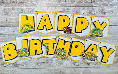 The magic school bus birthday banner