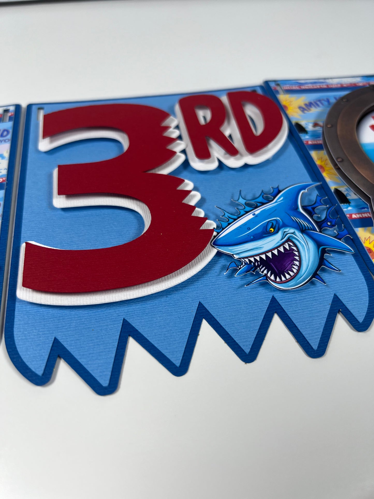 Shark Jaws Birthday Banner