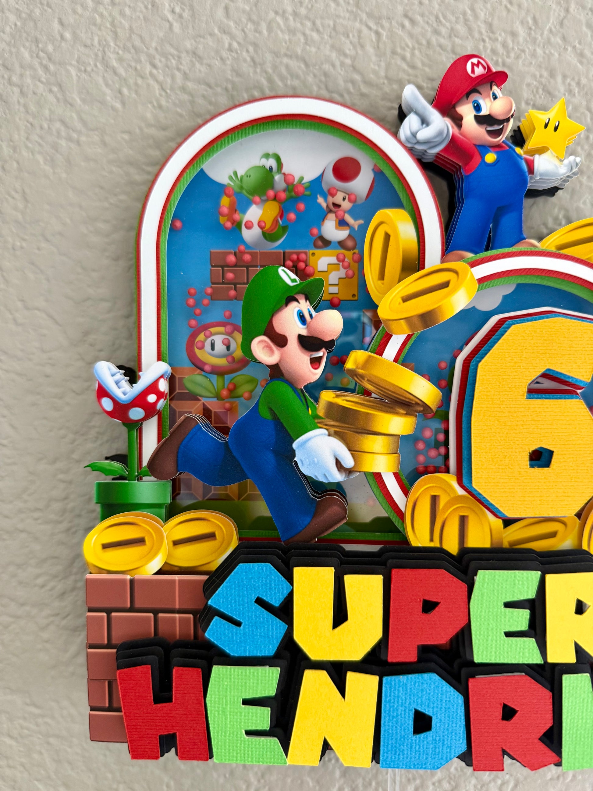 Super Mario cake topper
