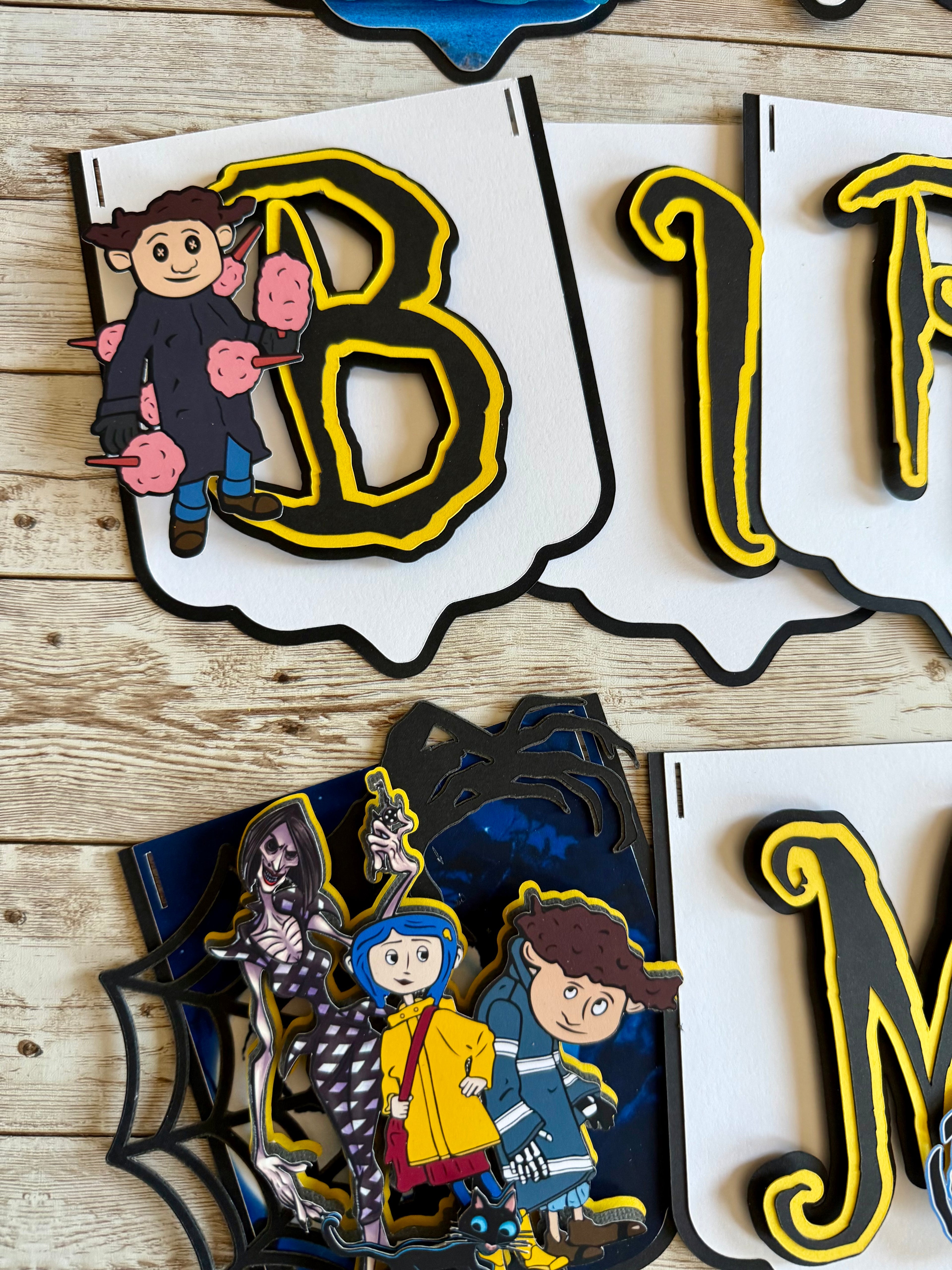 Coraline jones birthday banner