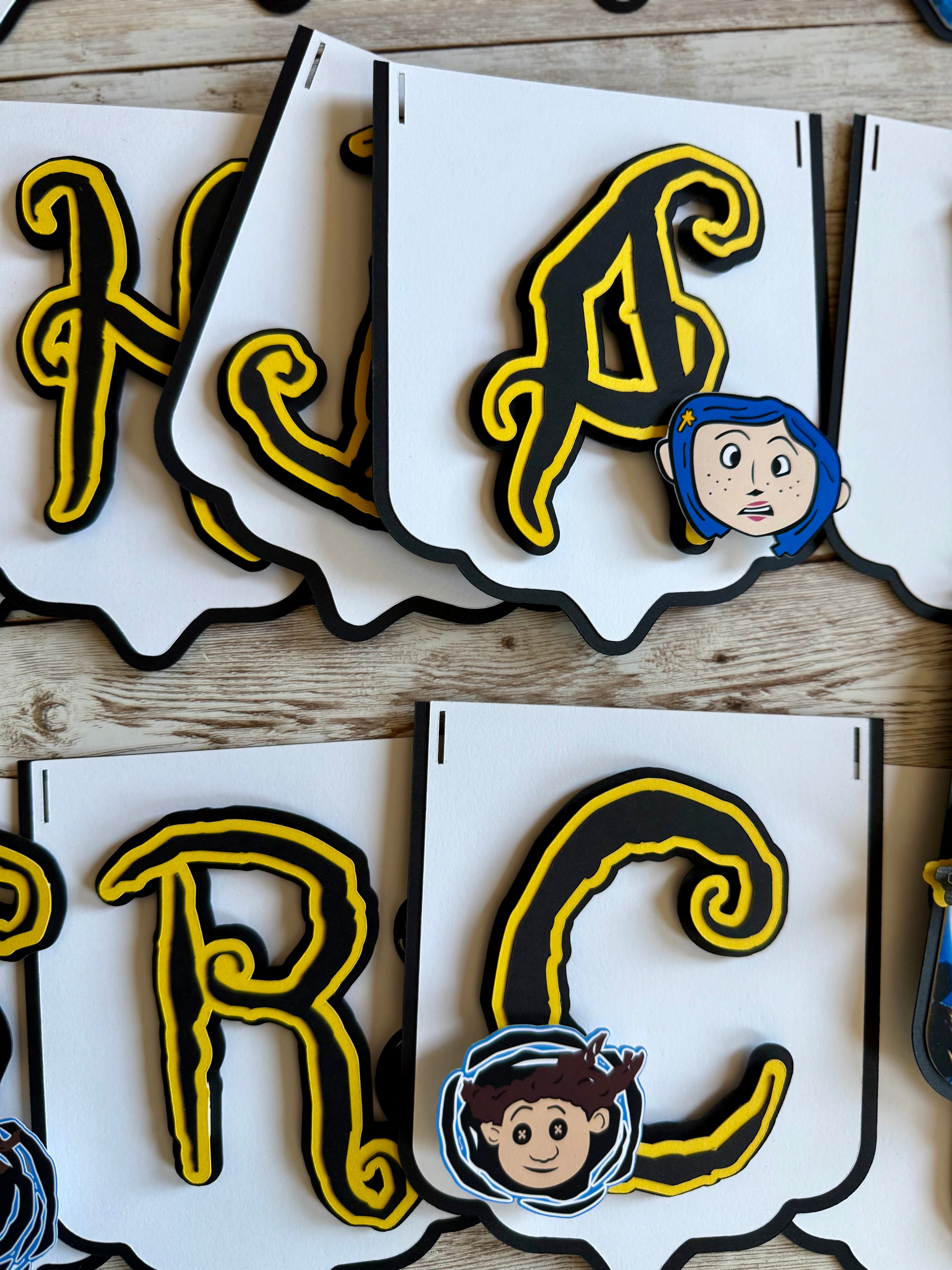 Coraline birthday banner