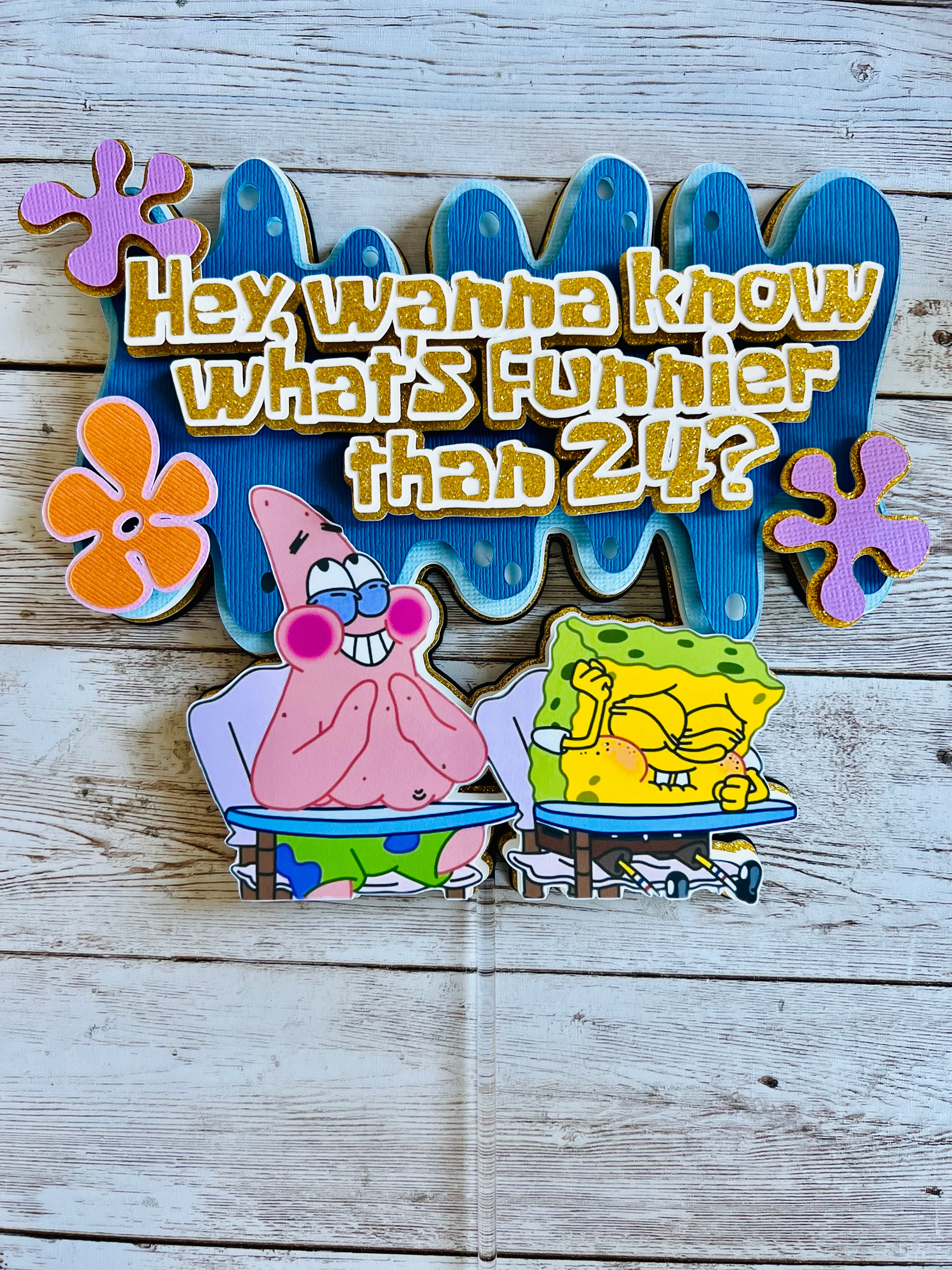 spongebob cake topper