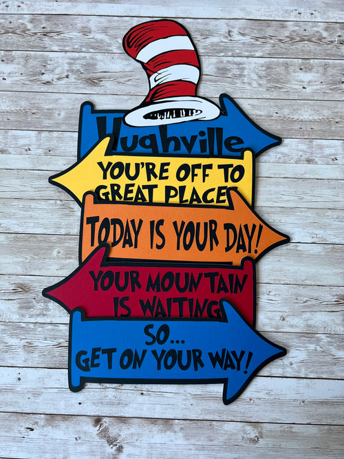 Personalized Seussville Quote Signs