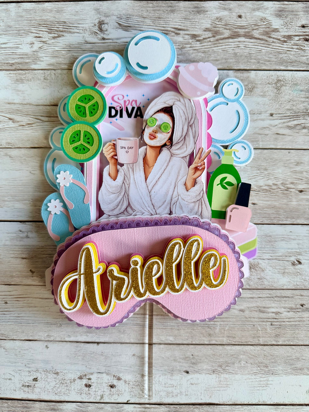 Spa Day Cake Topper