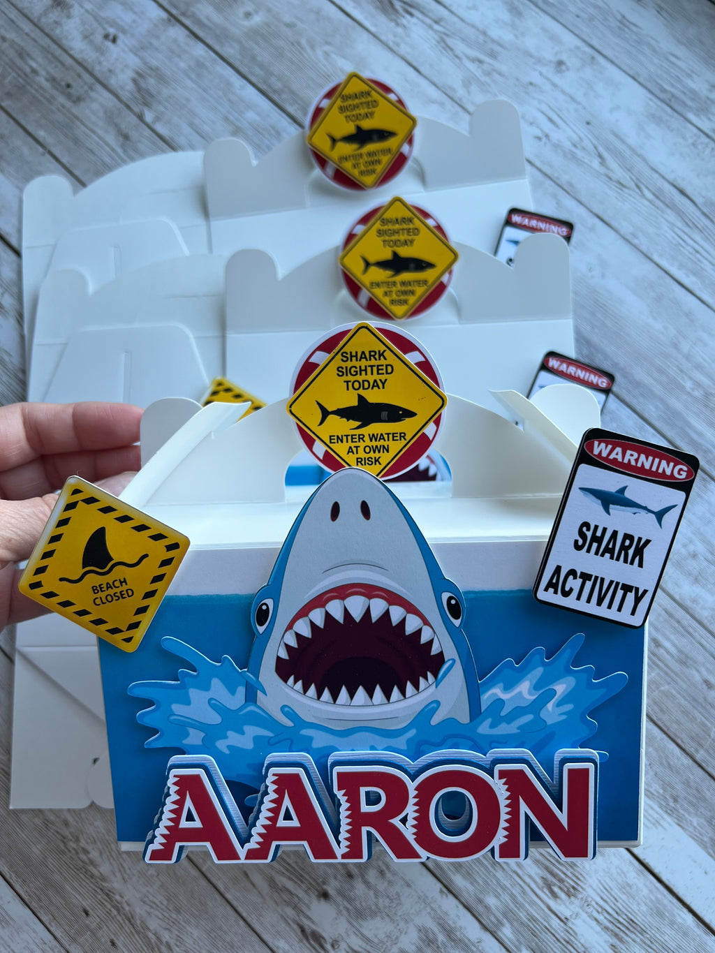shark favor boxes