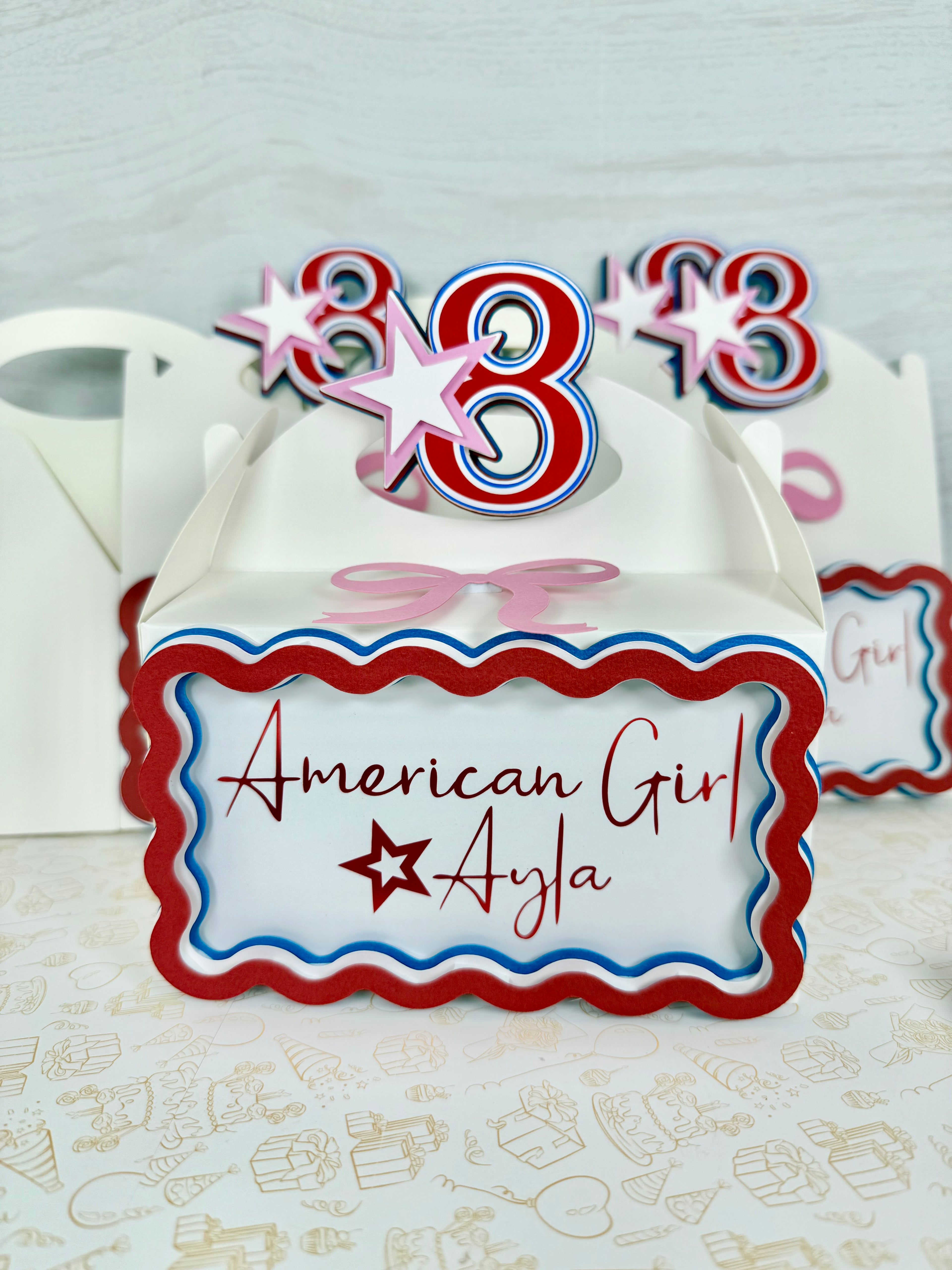American girl favor boxes 