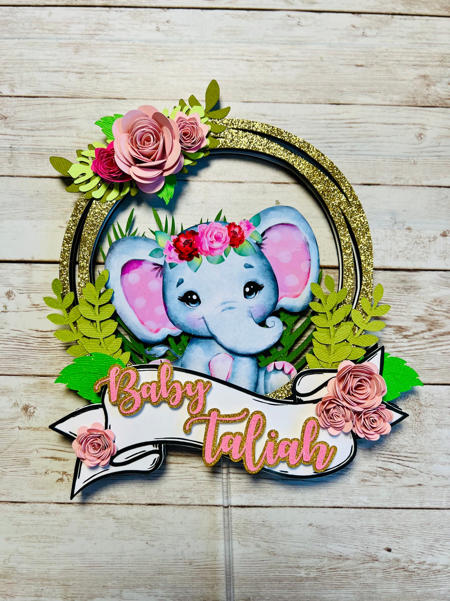 Baby shower cake topper