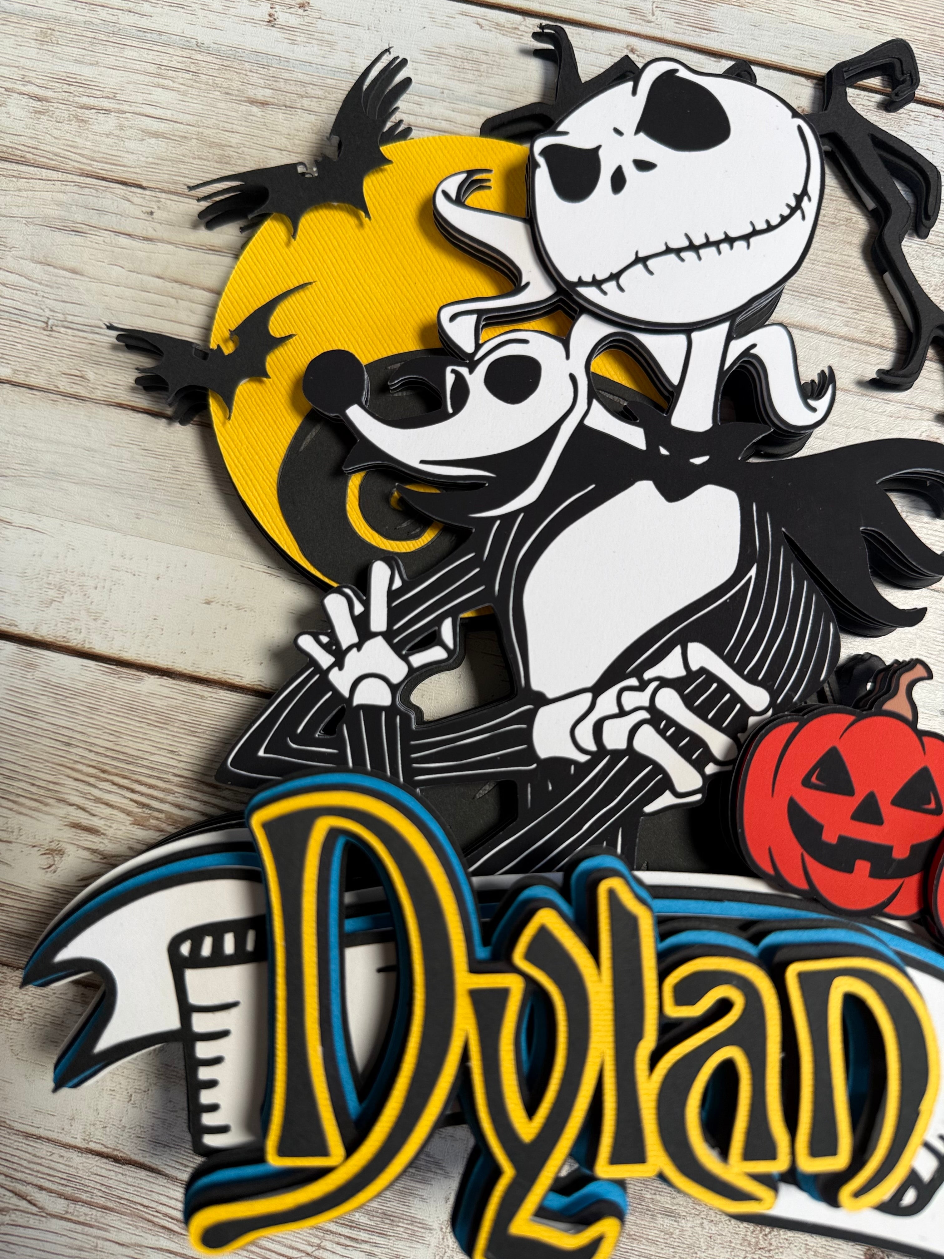 Nightmare before Christmas cake topper y