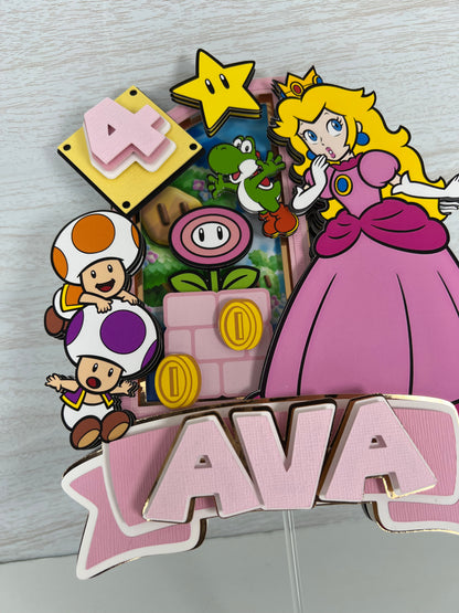 Princess peach cake topper