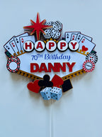 las vegas cake topper