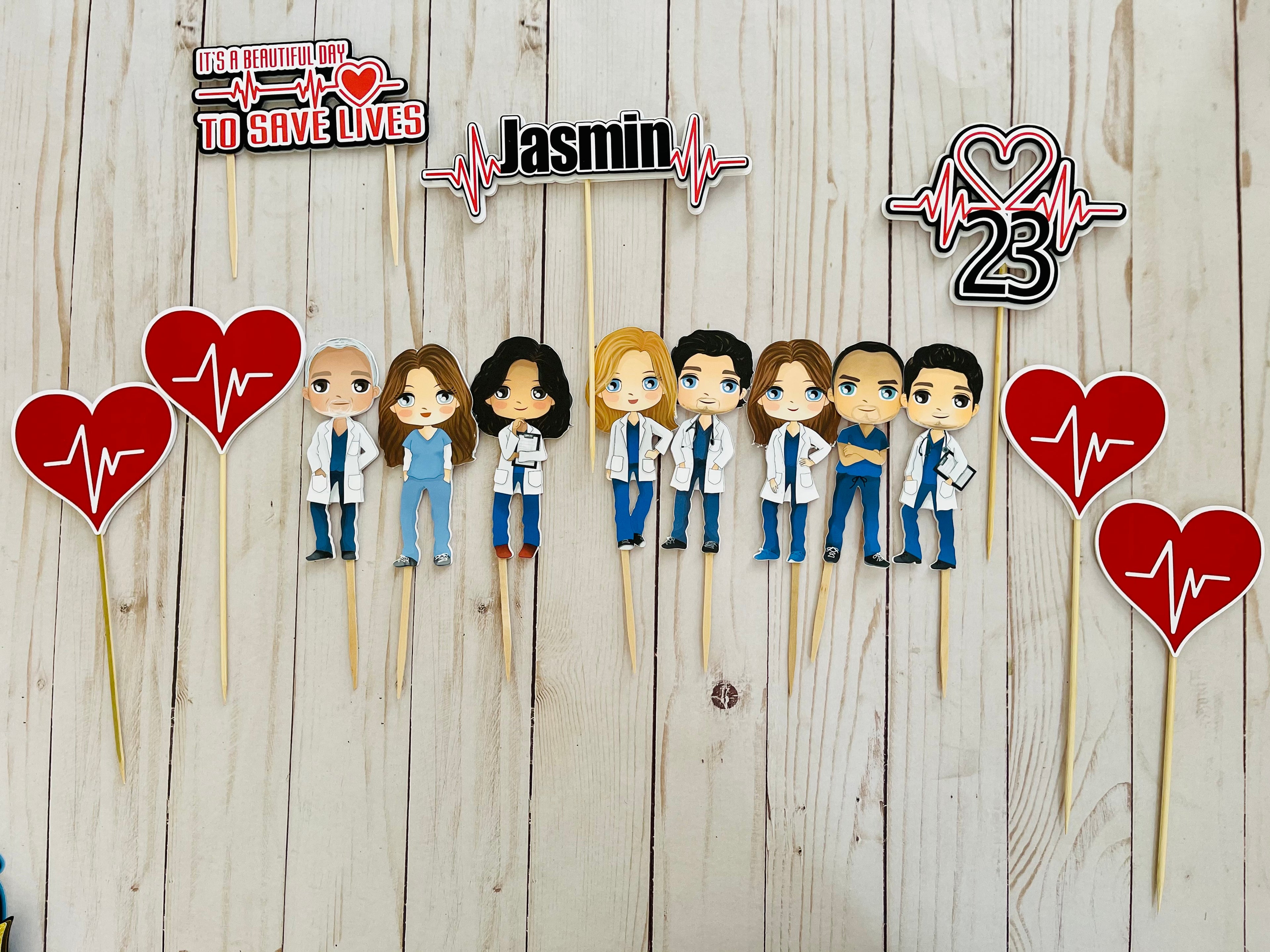 Grey’s Anatomy Cupcake Toppers