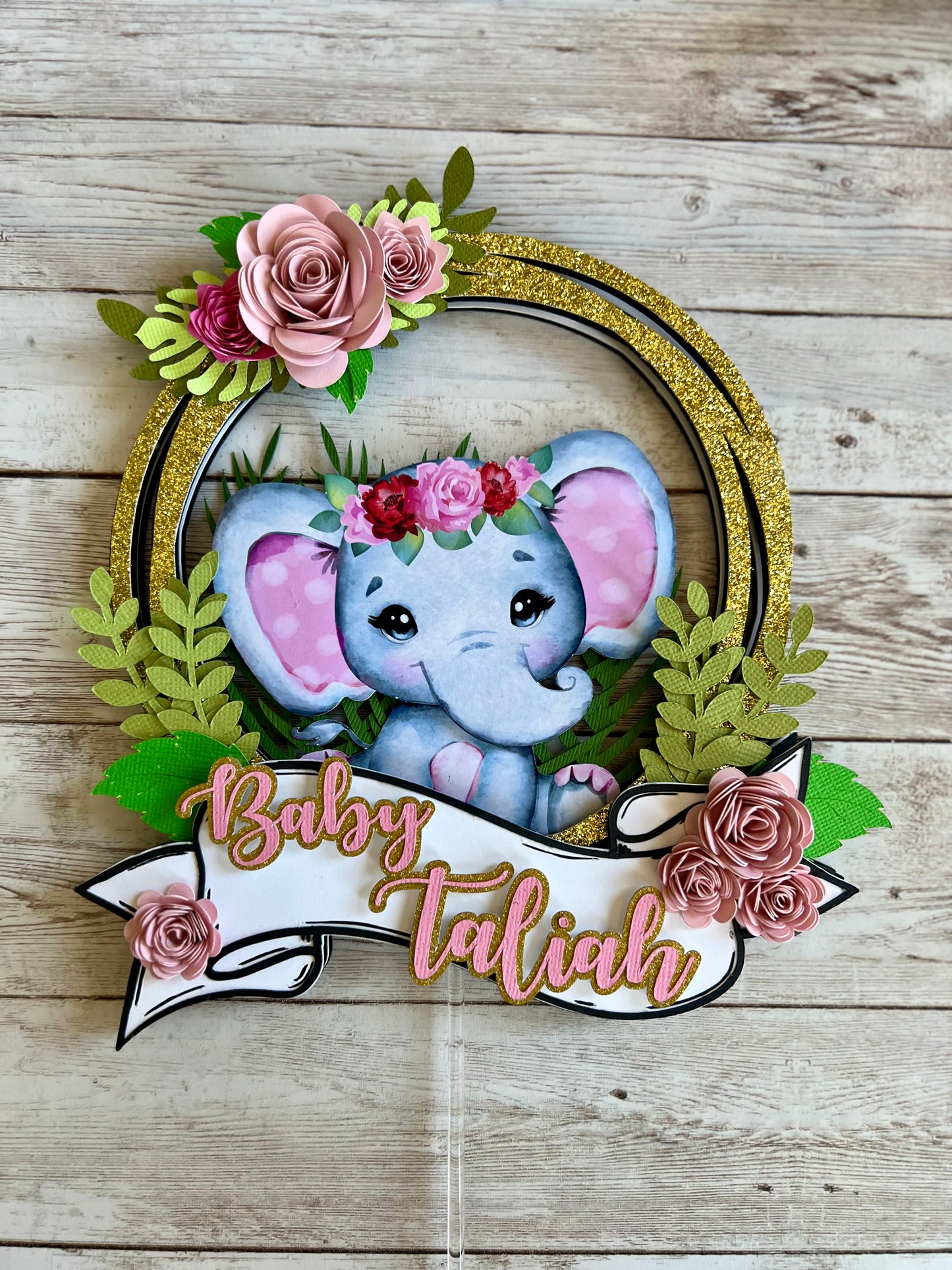 Baby shower cake topper