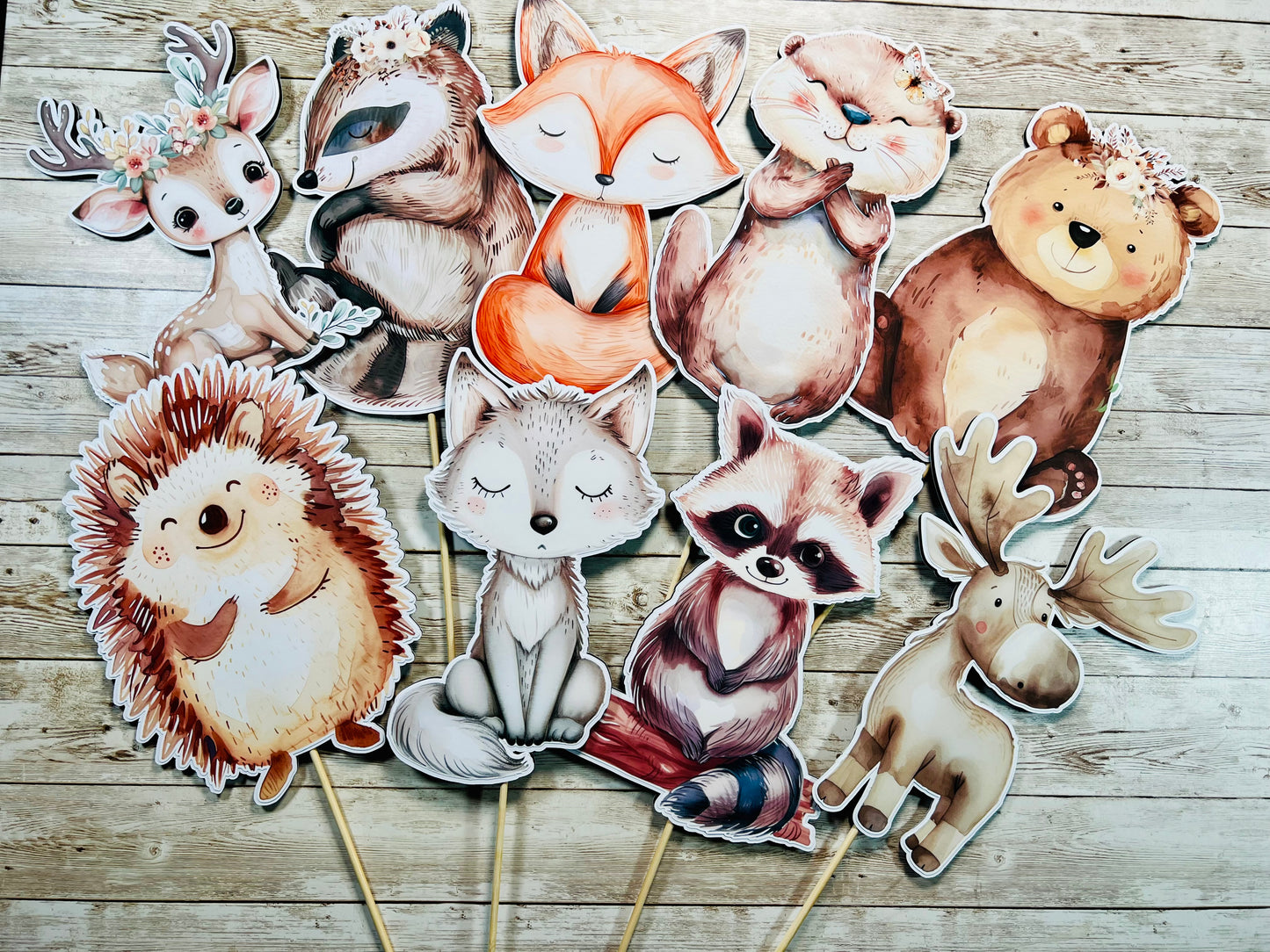 Woodland animals cutouts