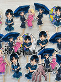 Wednesday cupcake toppers