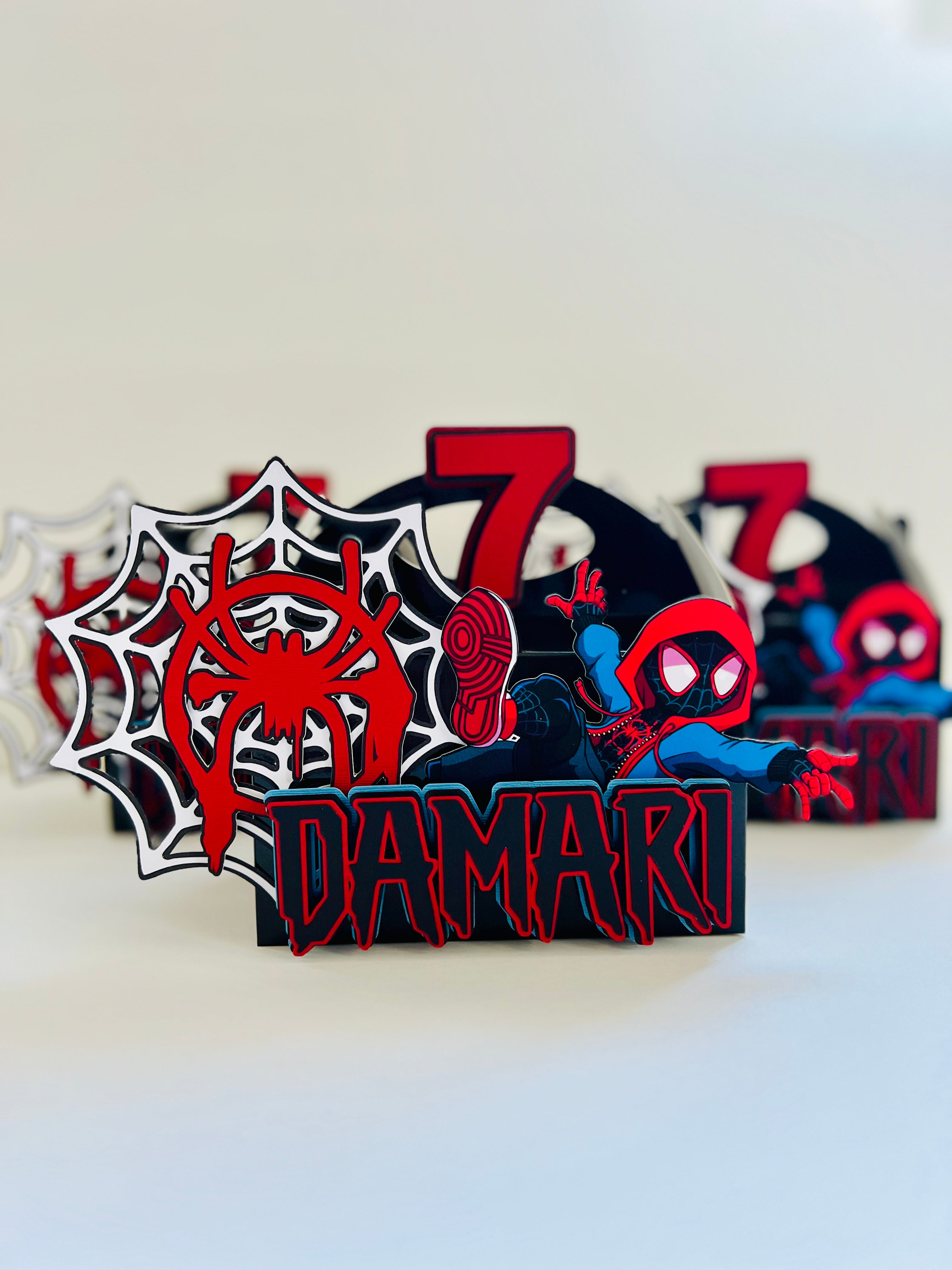 Miles Morales spiderman favor boxes