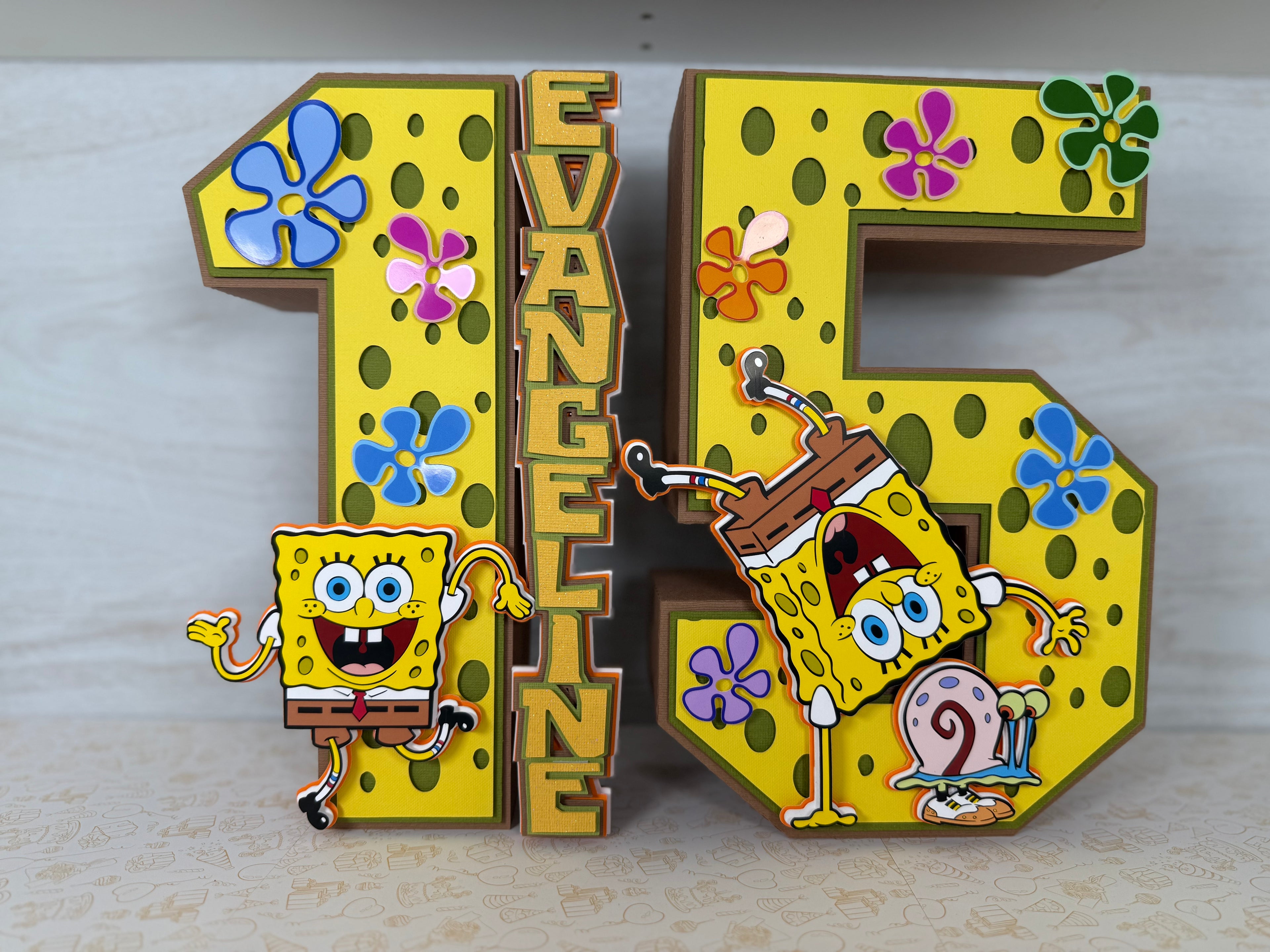 Spongebob 3D Numbers