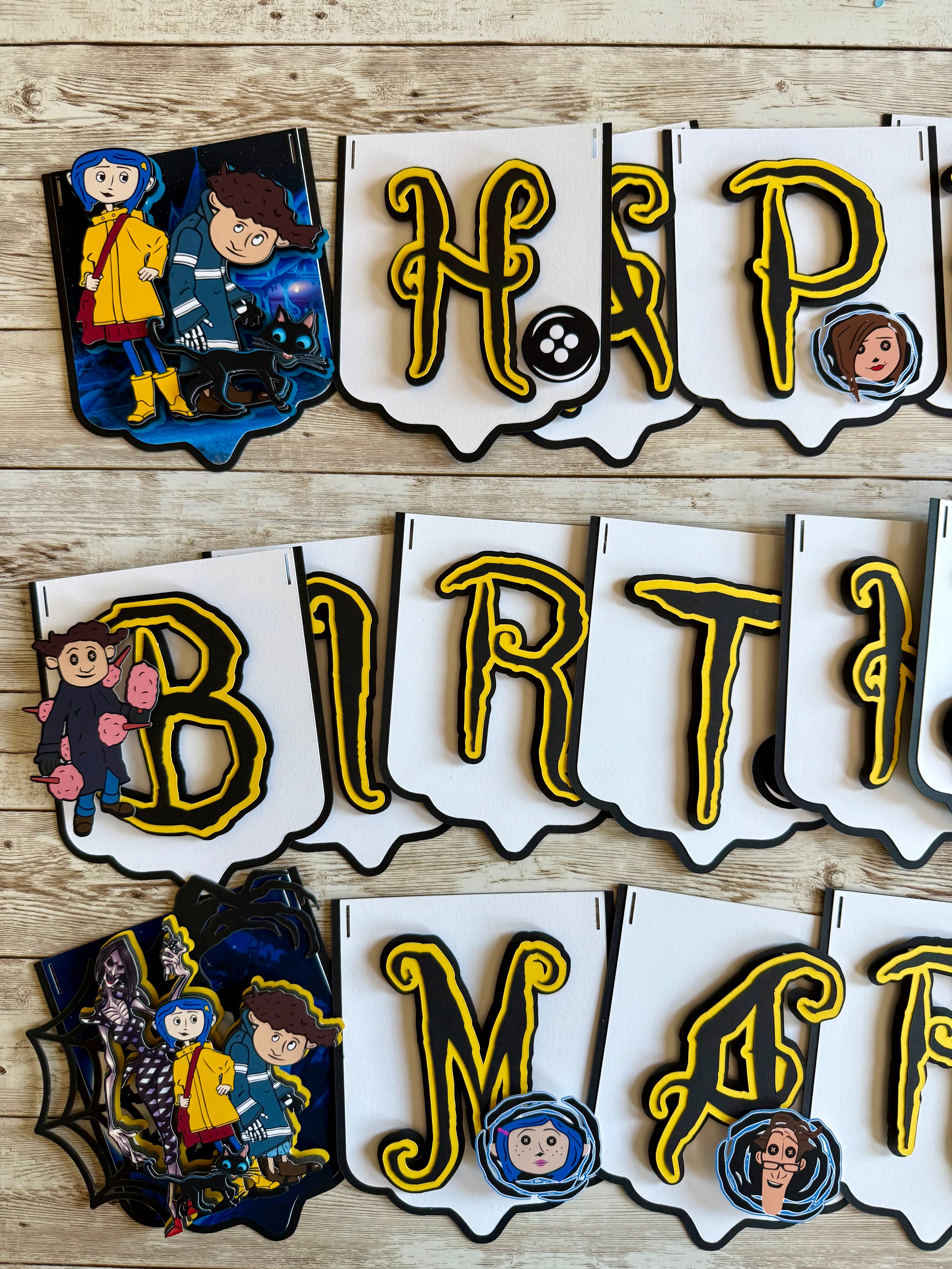 Coraline jones birthday banner