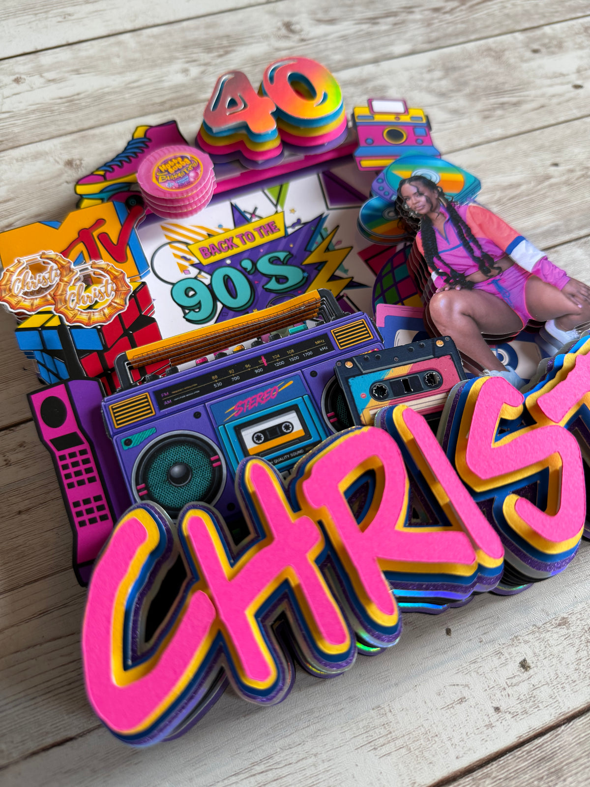 Back To The 90s Cake Topper