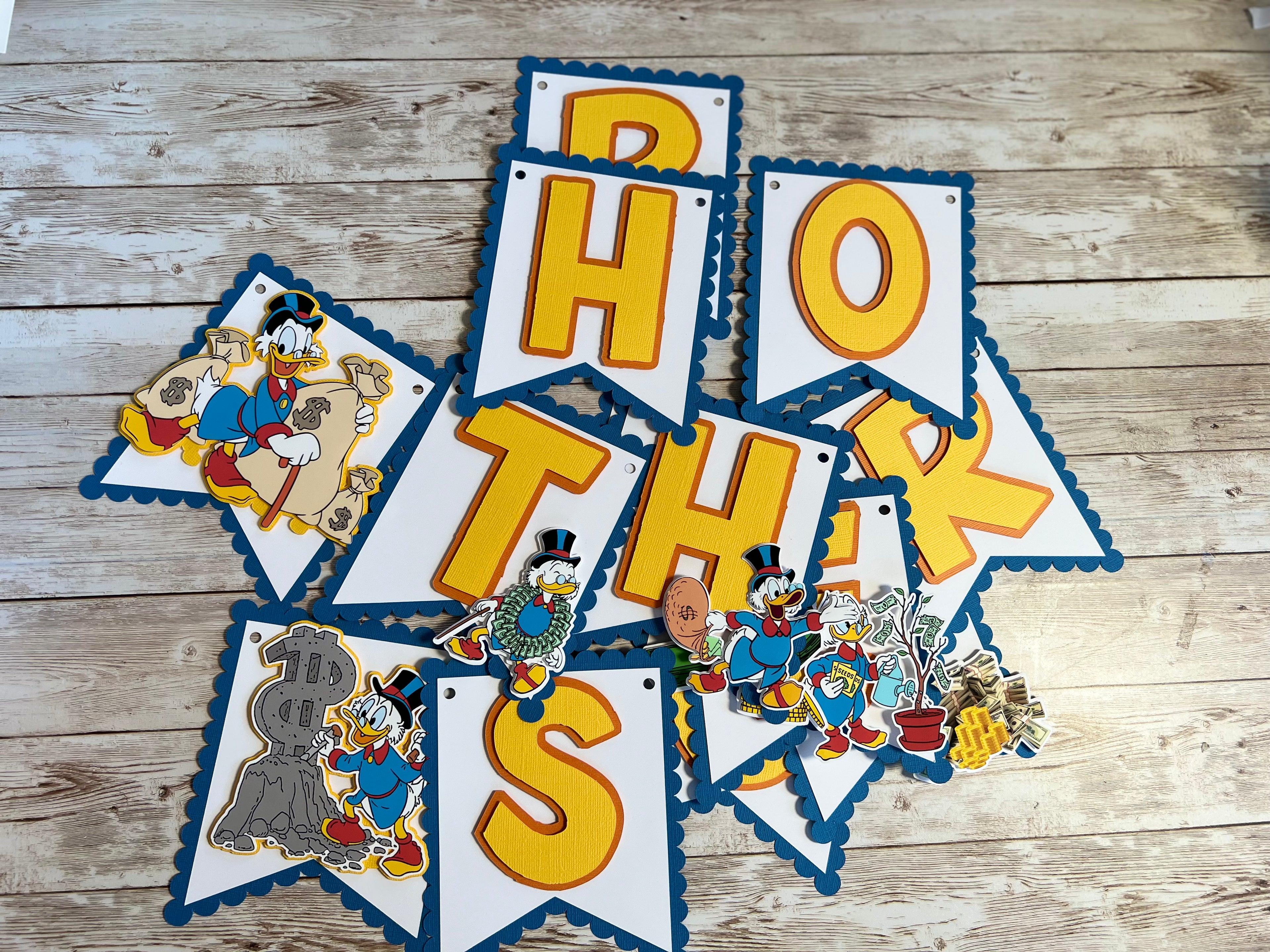 Scrooge McDuck birthday banner