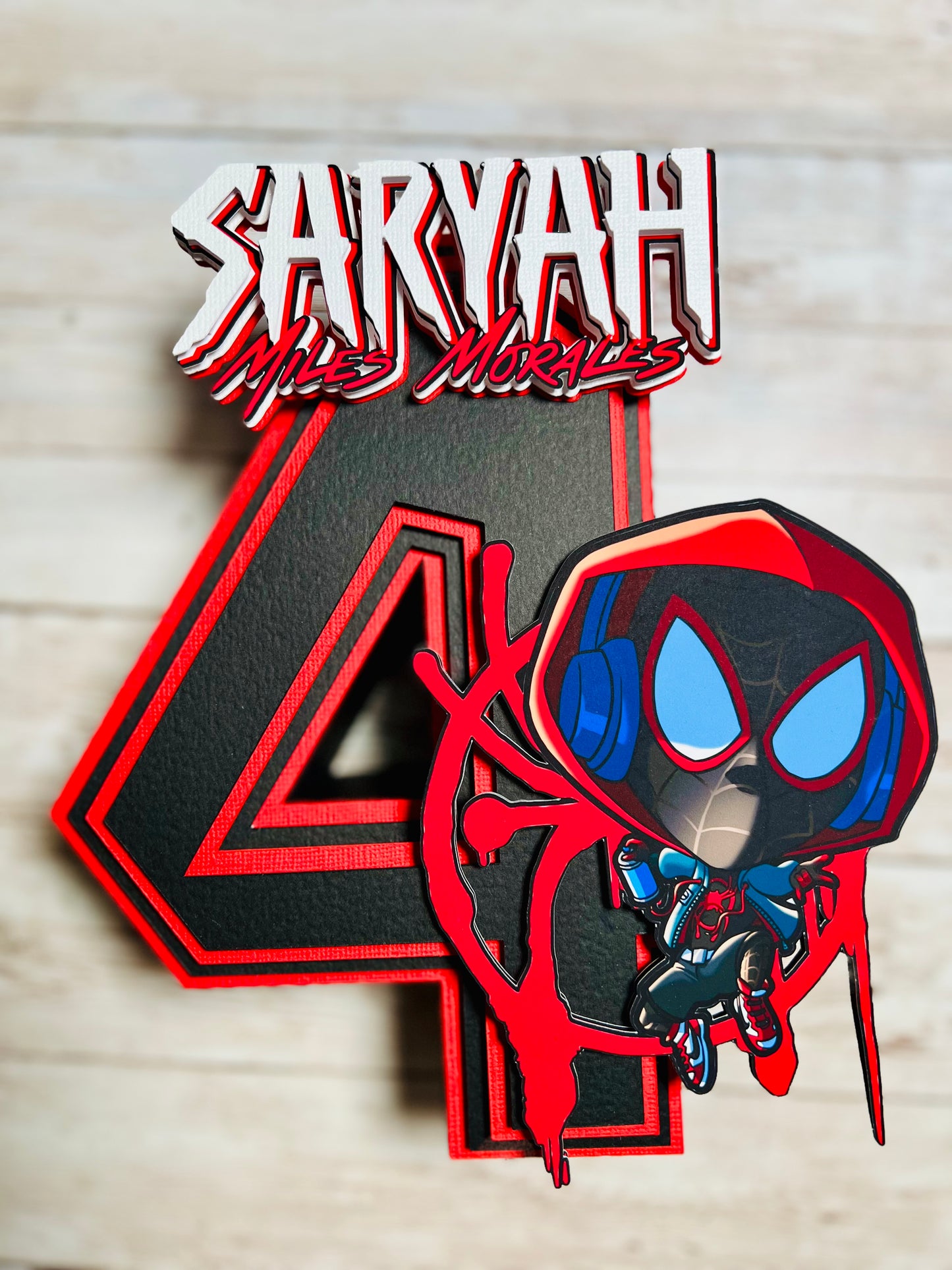 Miles Morales 3D Numbers