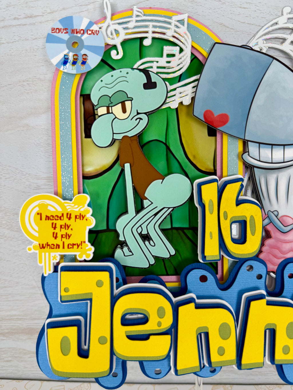 BOYS WHO CRY CAKE TOPPER