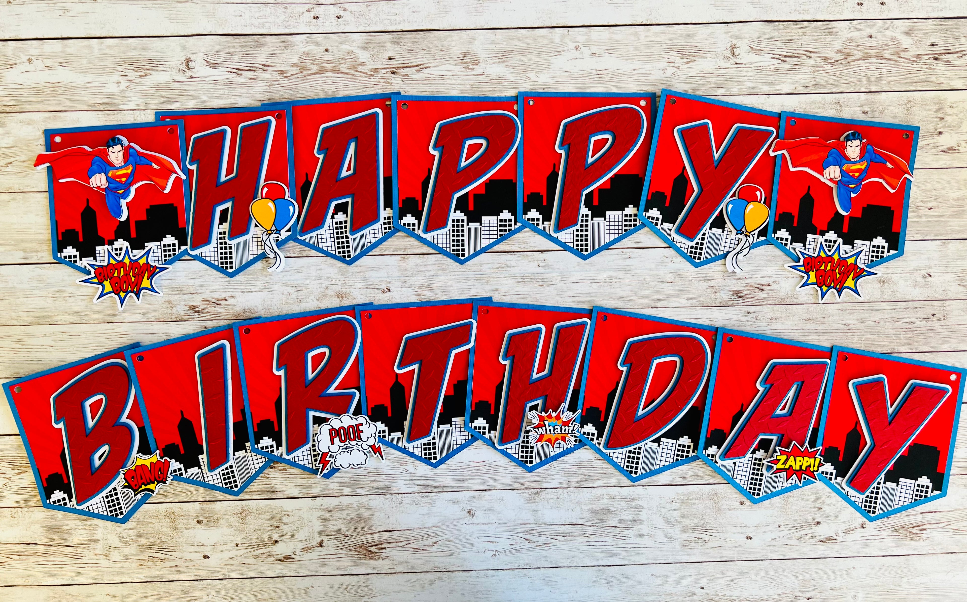 SUPERMAN BIRTHDAY BANNER