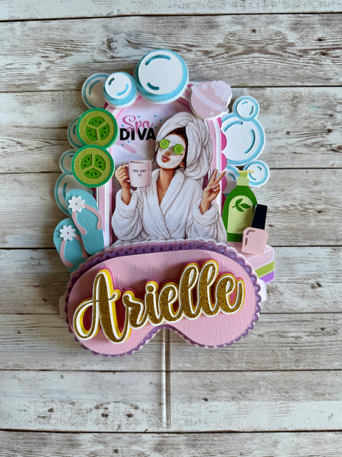 Spa Day Cake Topper