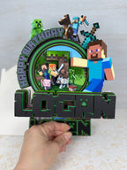 Minecraft cake topper 