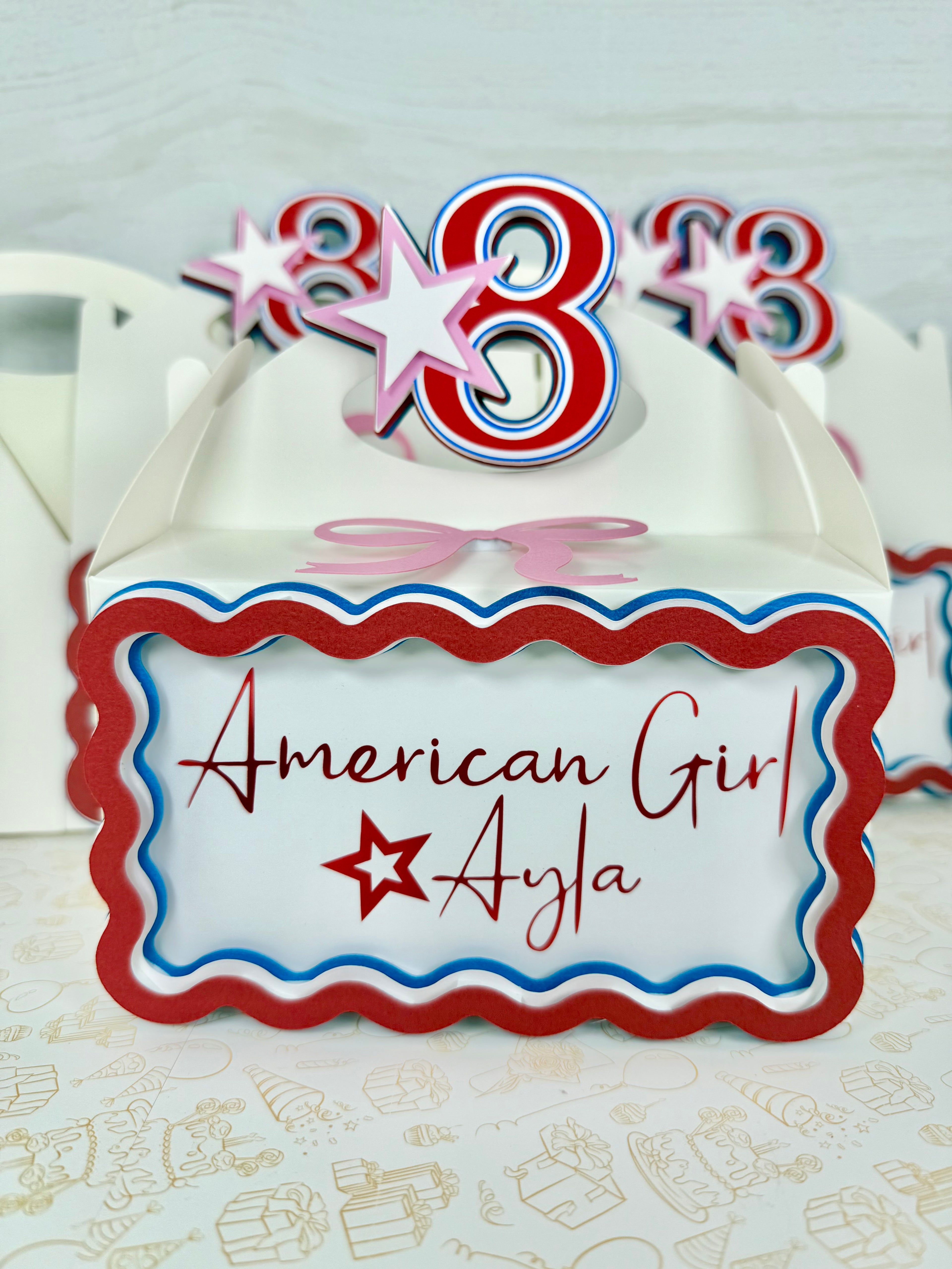 American girl favor boxes 