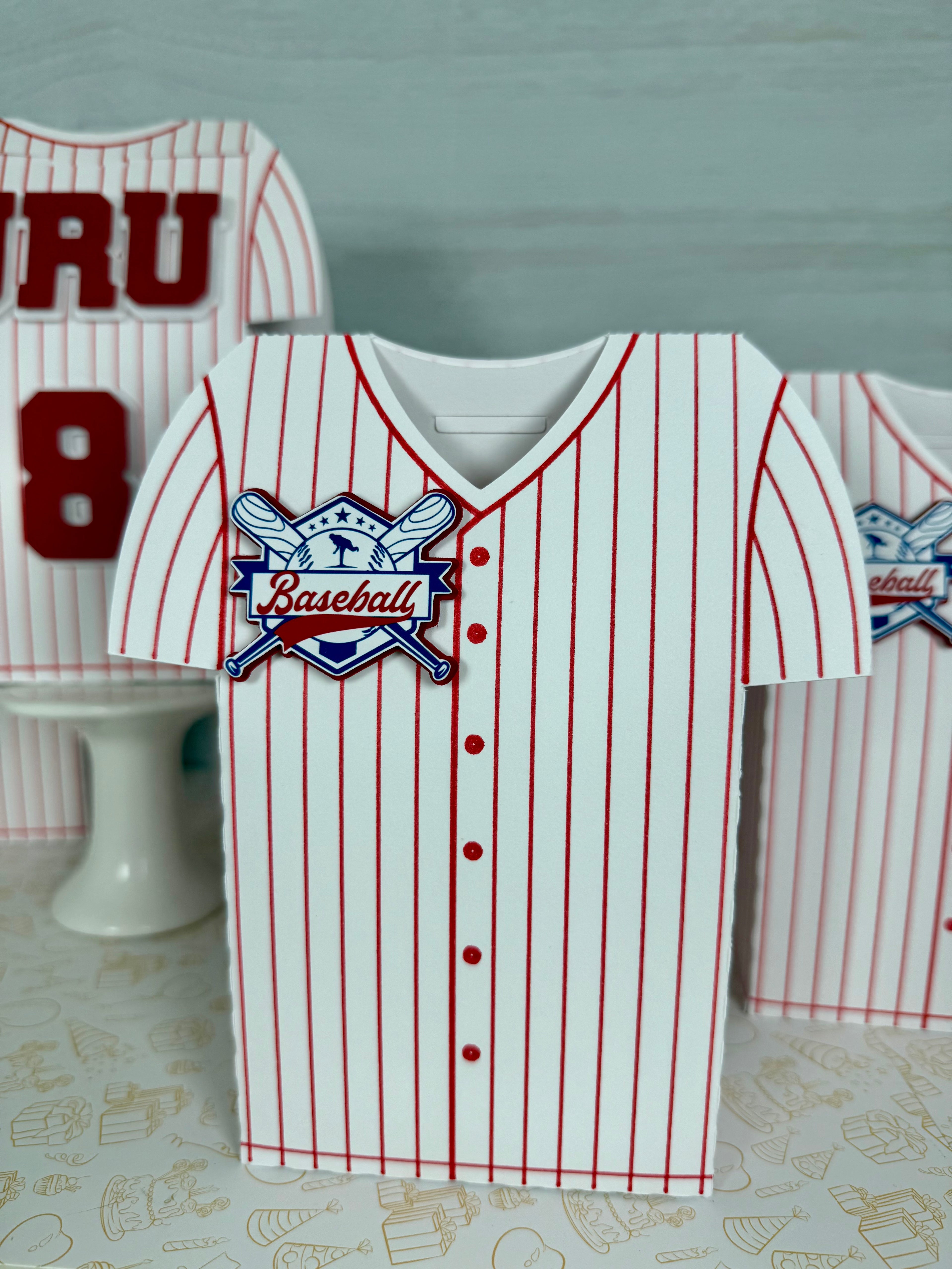 Jersey baseball favor boxes