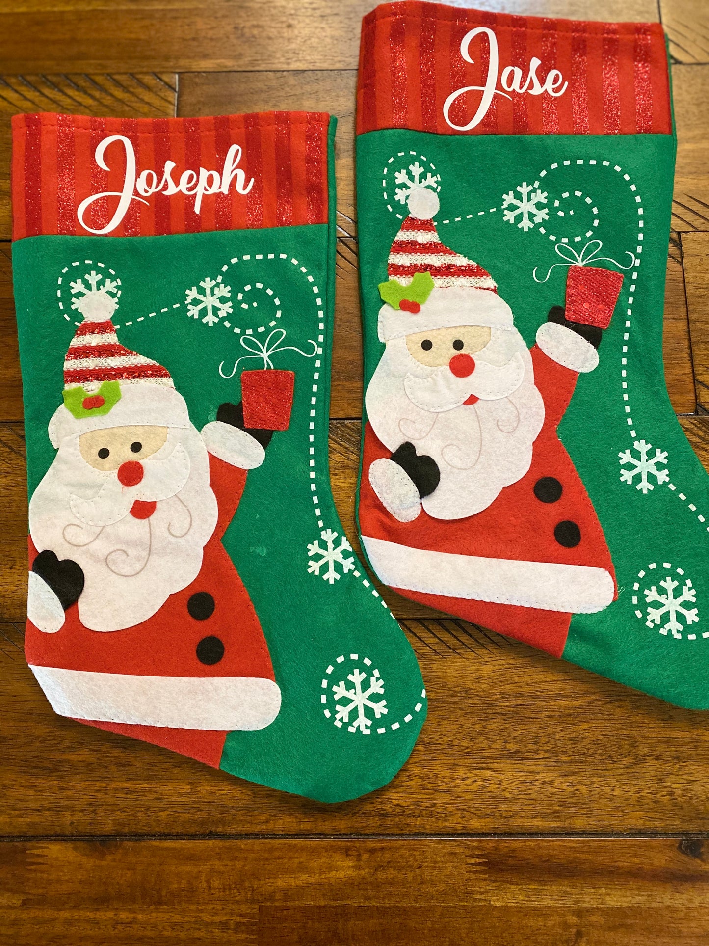 Personalized Christmas stockings 