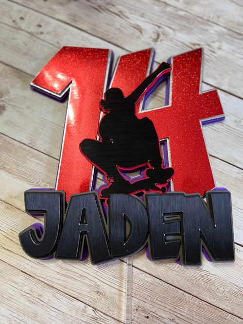 Skateboard Cake Topper