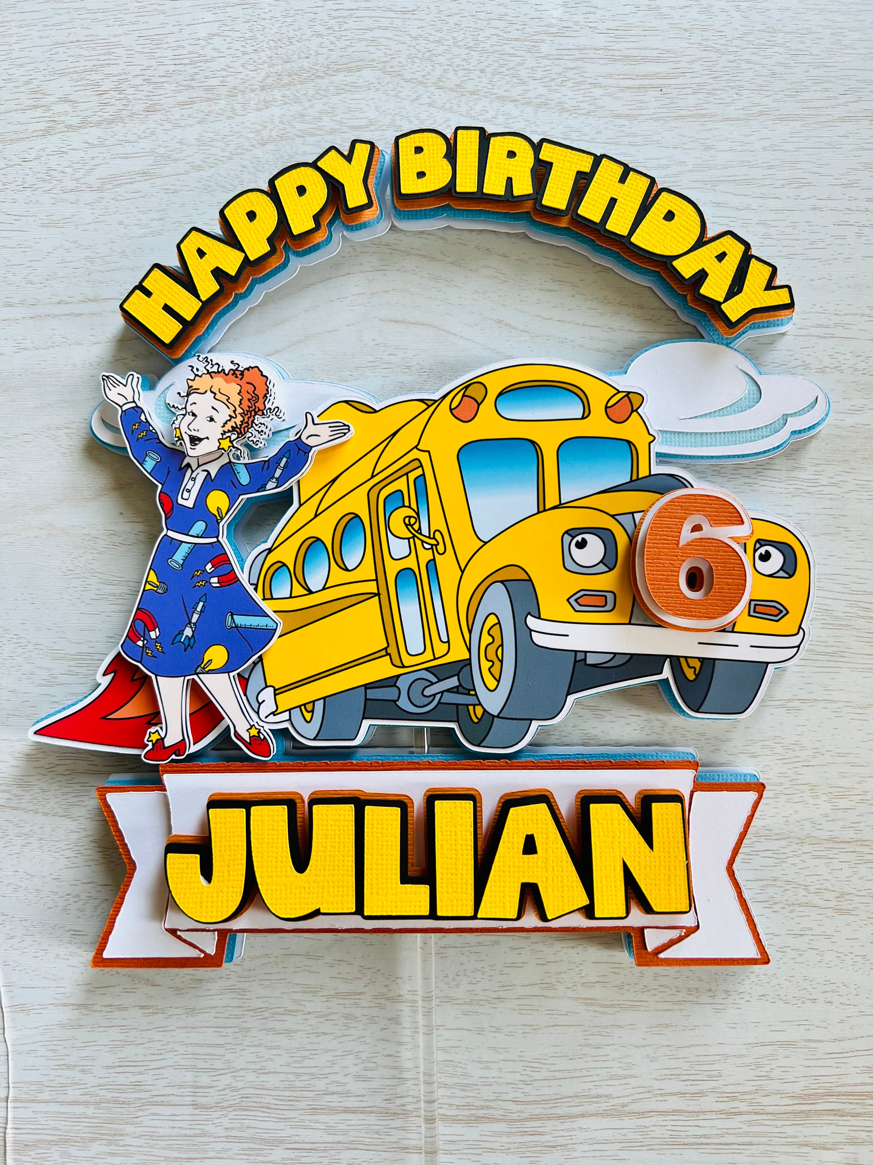 Magic School Bus Cake Topper