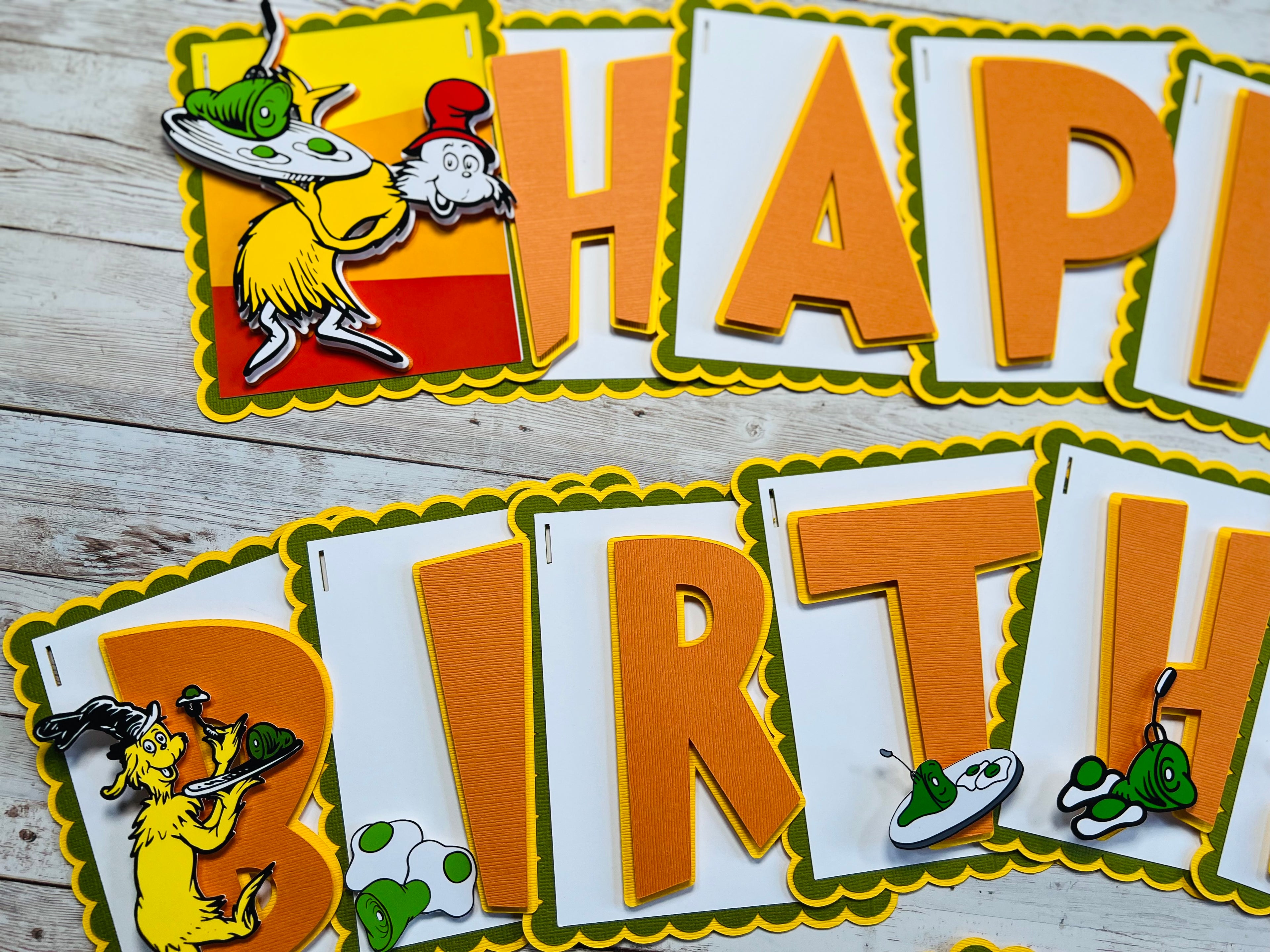 Green Eggs and Ham Birthday Banner