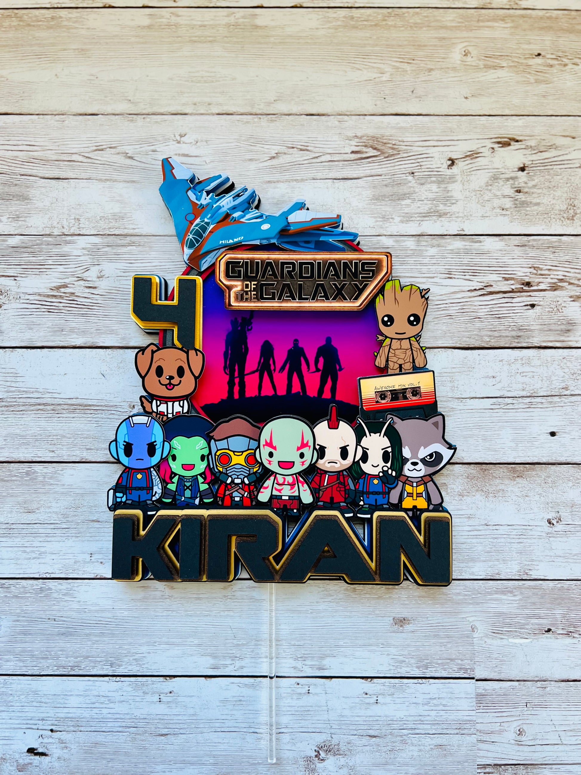 Guardians of the galaxy cake topper