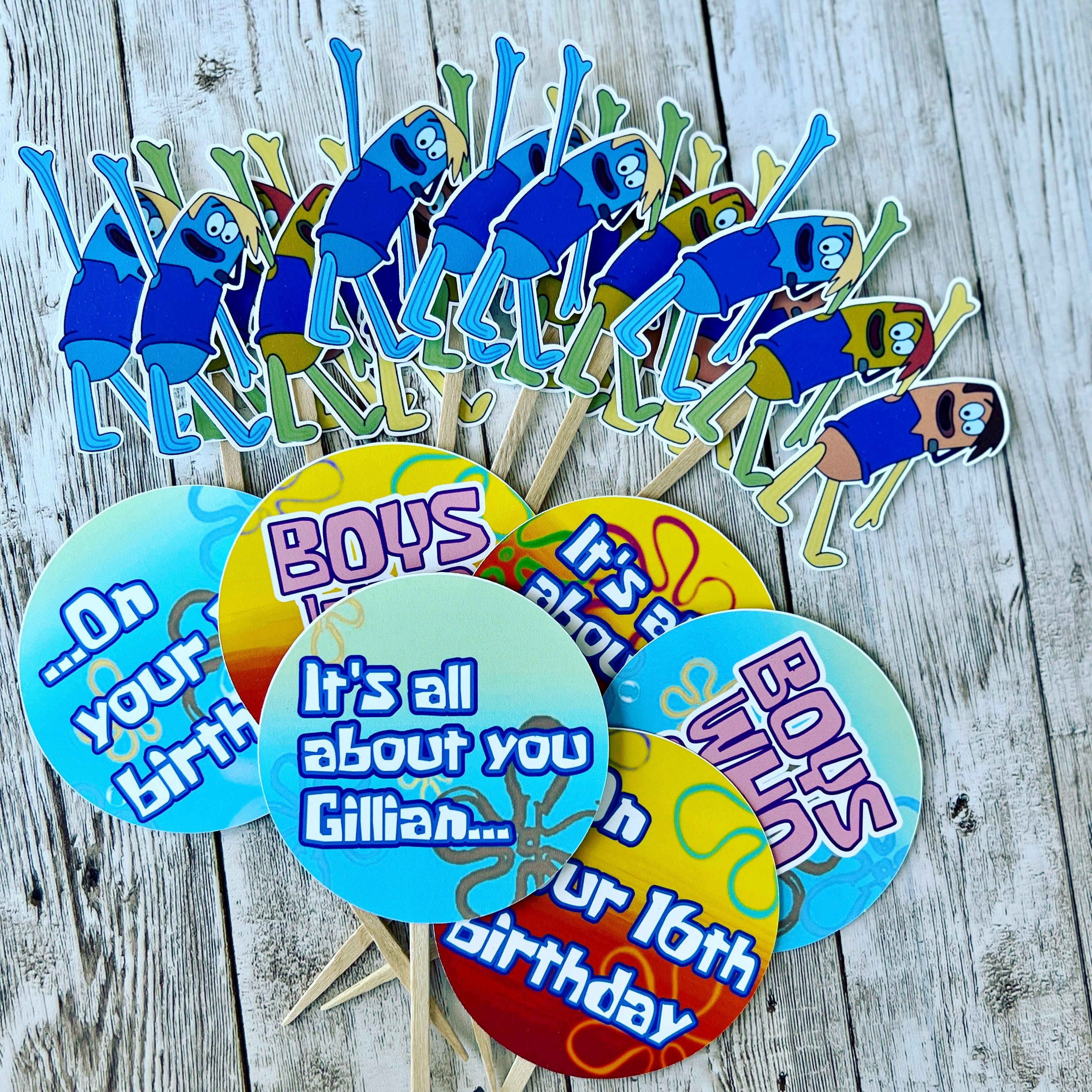 BOYS WHO CRY CUPCAKE TOPPERS