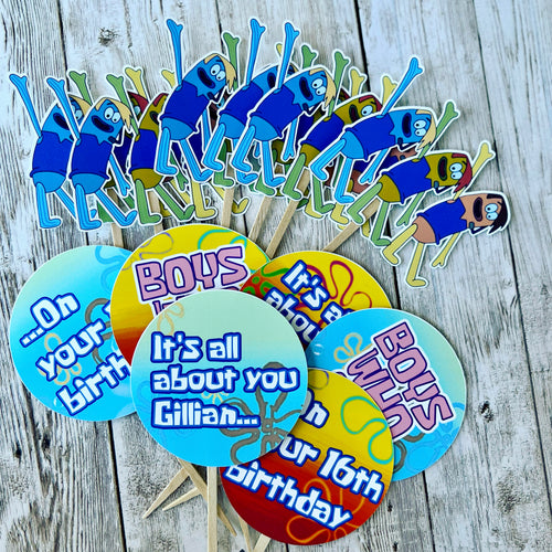BOYS WHO CRY CUPCAKE TOPPERS