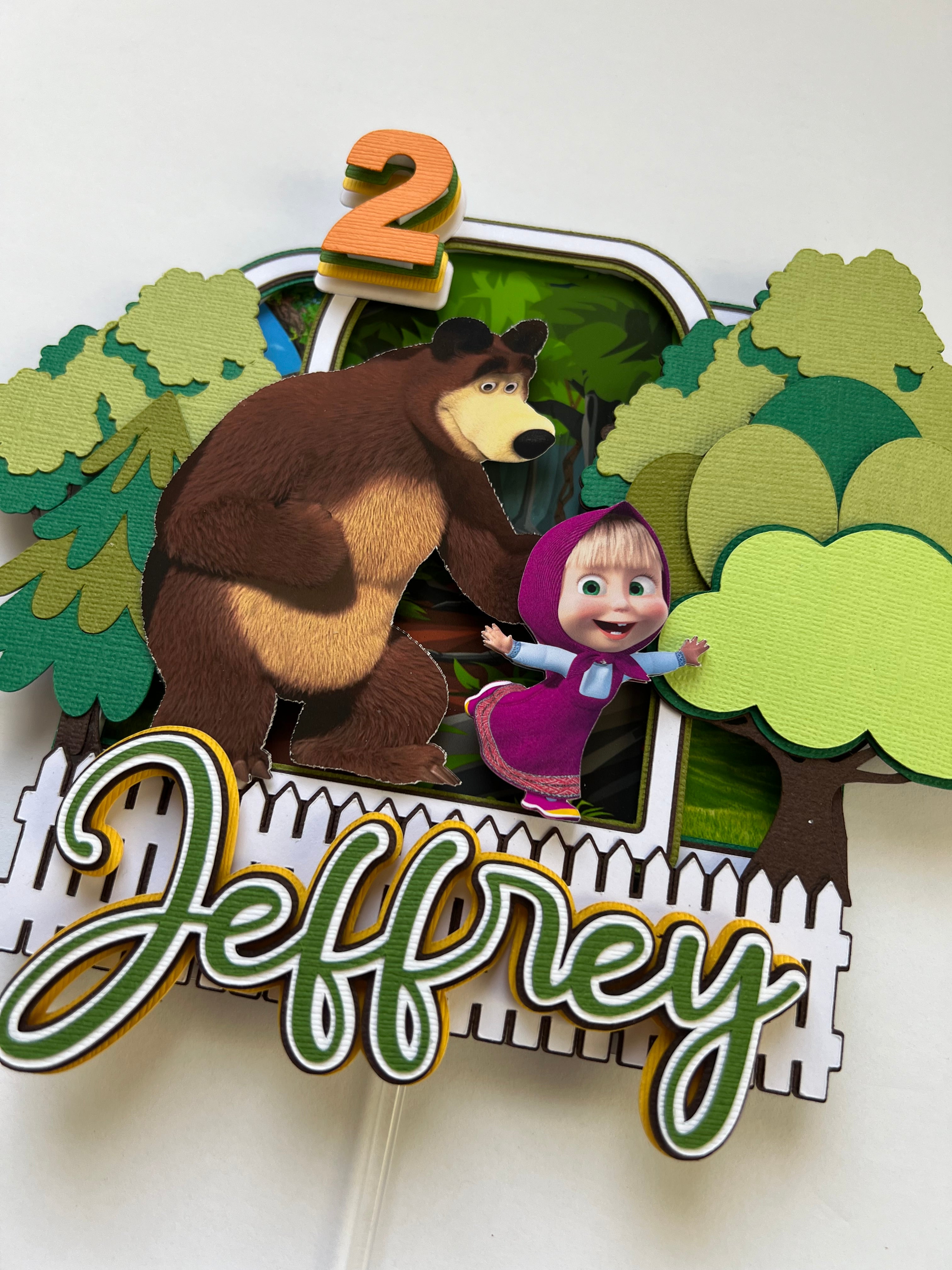 Masha And The Bear Cake Topper