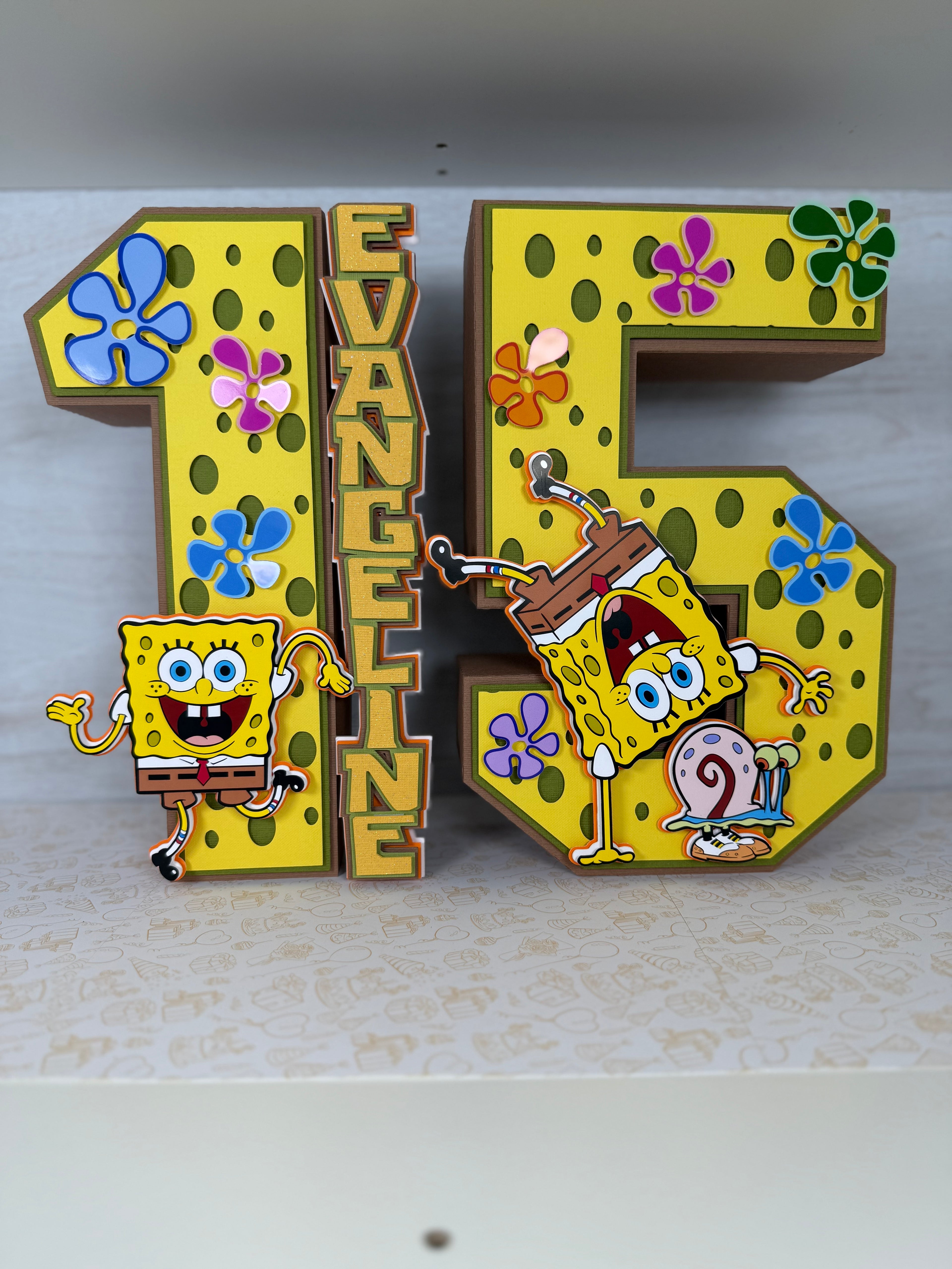 Sponge 3D Numbers